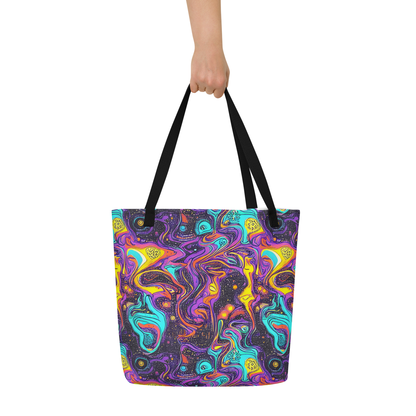 Large Tote Bag w/ Pocket - Hutty Nebula