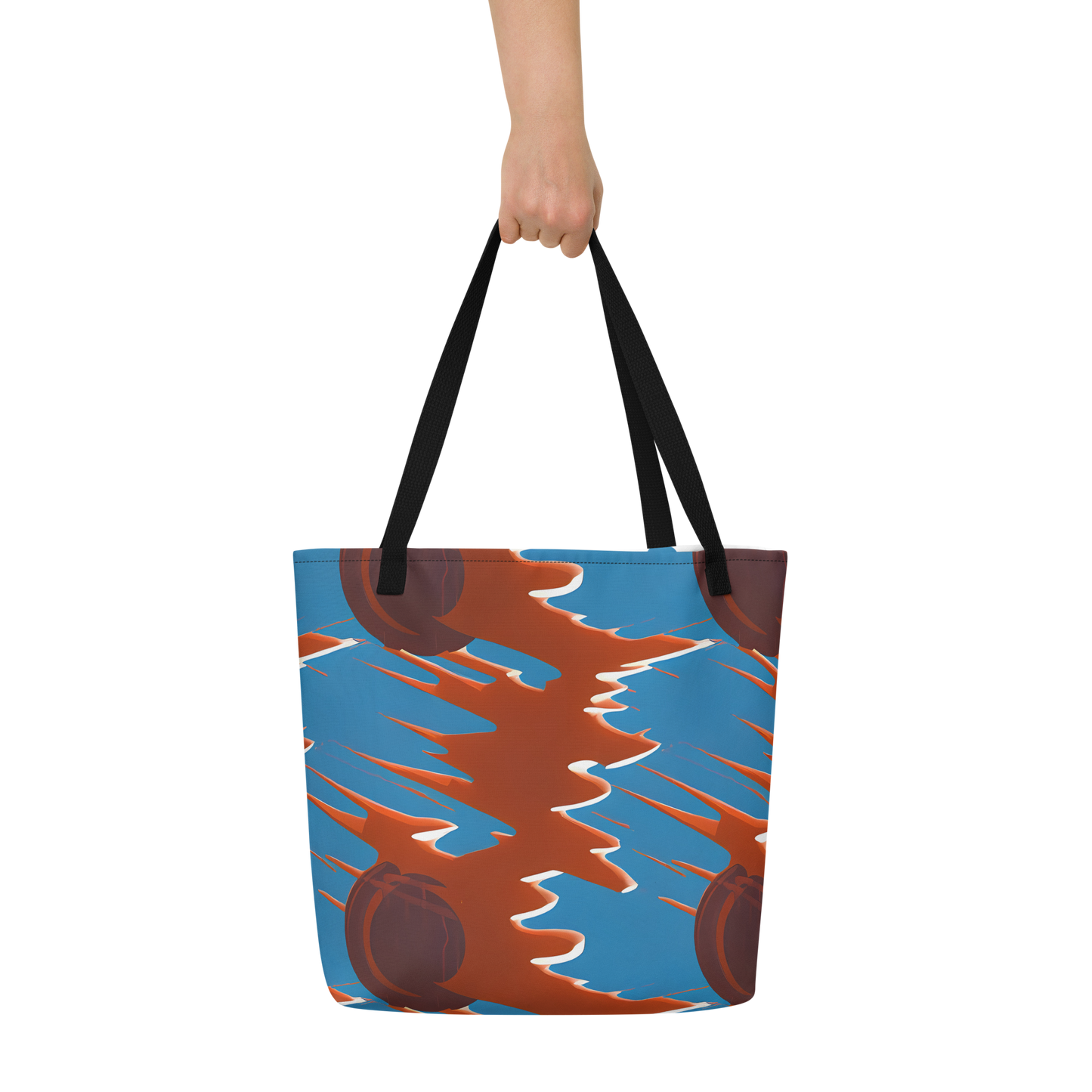 Large Tote Bag w/ Pocket - Desert Vortex