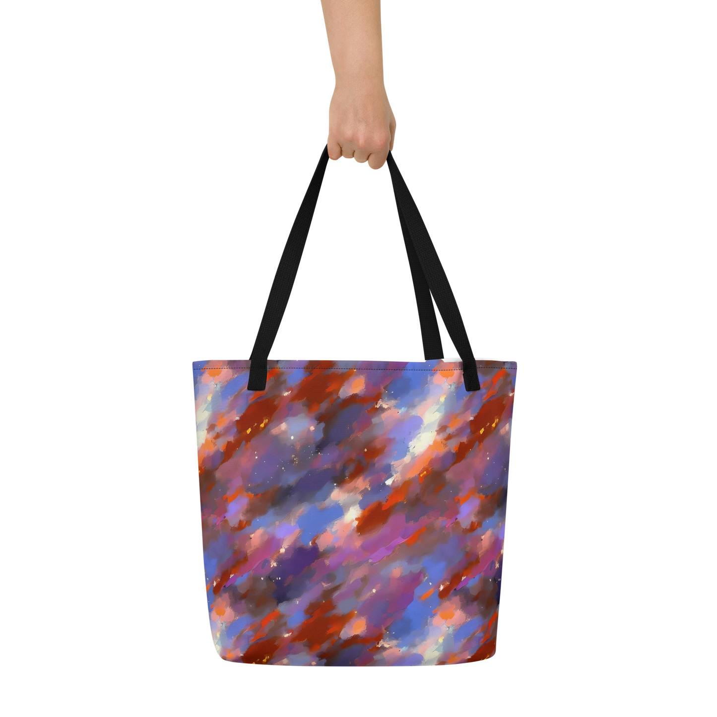 Large Tote Bag w/ Pocket - Celestial Brushstroke