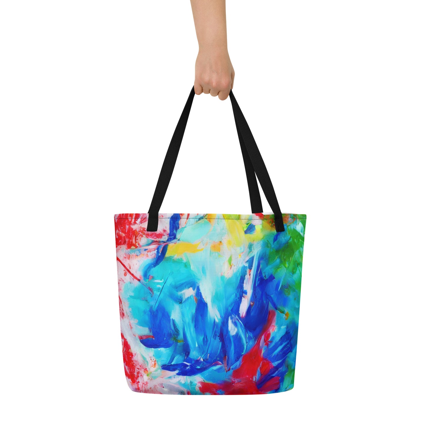 Large Tote Bag w/ Pocket - Eclectic Breeze