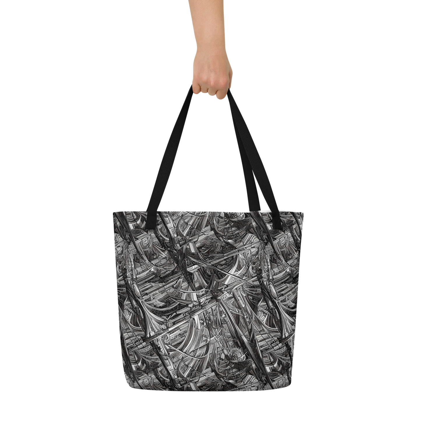 Large Tote Bag w/ Pocket - Gothic Whirlwind