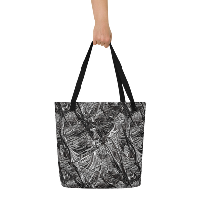 Large Tote Bag w/ Pocket - Gothic Whirlwind