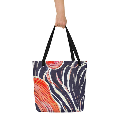 Large Tote Bag w/ Pocket - Radiant Drift