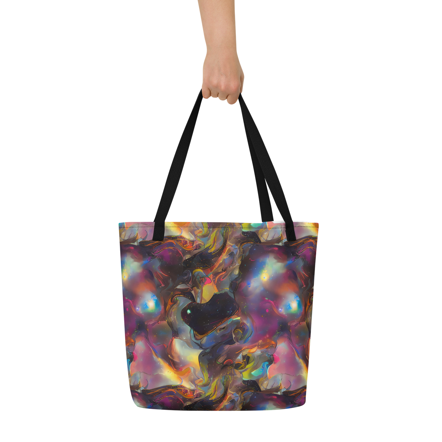 Large Tote Bag w/ Pocket - Cosmic Fusion