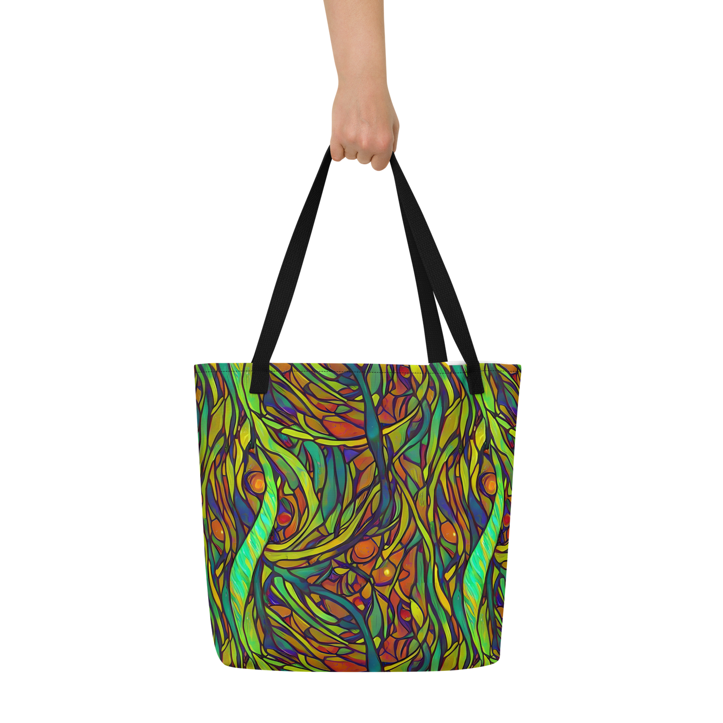 Large Tote Bag w/ Pocket - Cosmic Garden