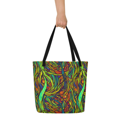 Large Tote Bag w/ Pocket - Cosmic Garden