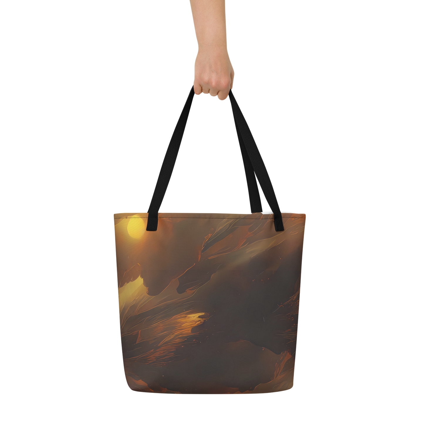 Large Tote Bag w/ Pocket - Sunset Shores