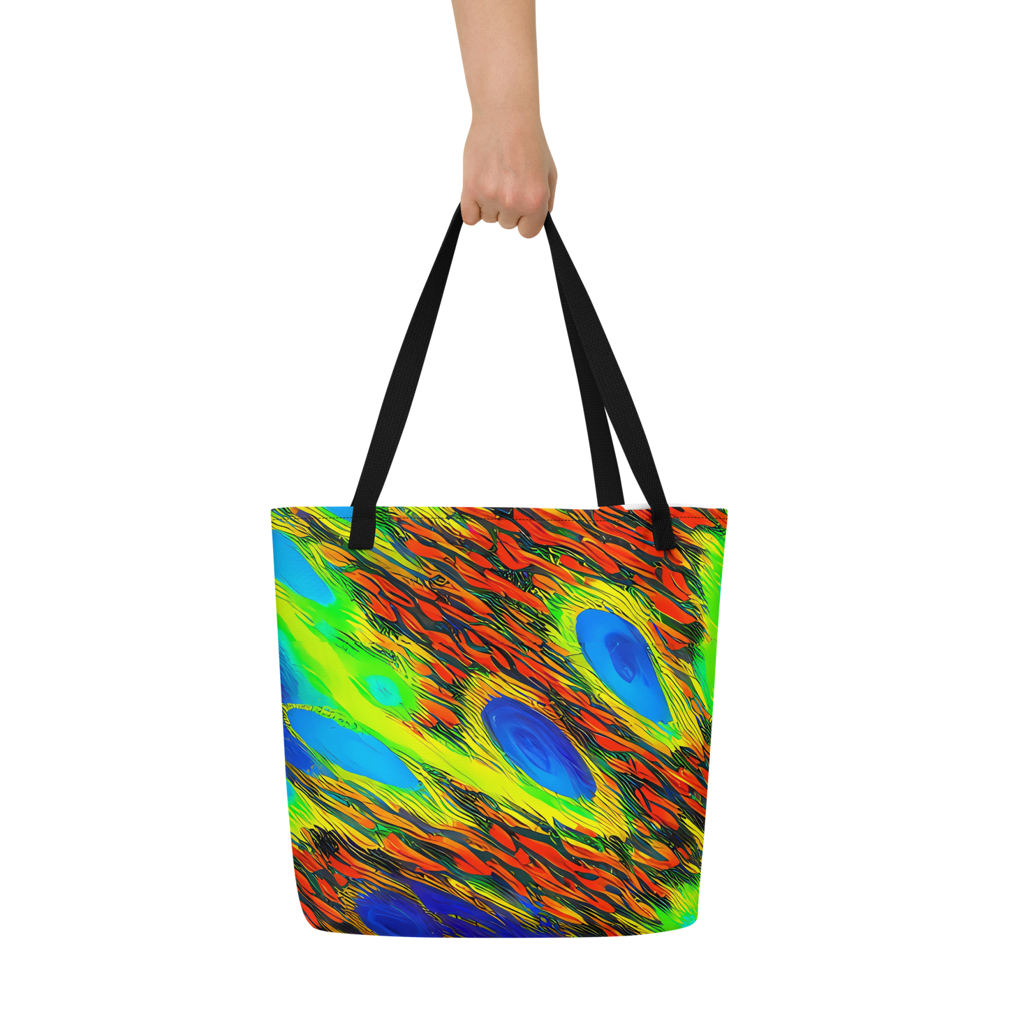 Large Tote Bag w/ Pocket - Hodgkin's Blaze