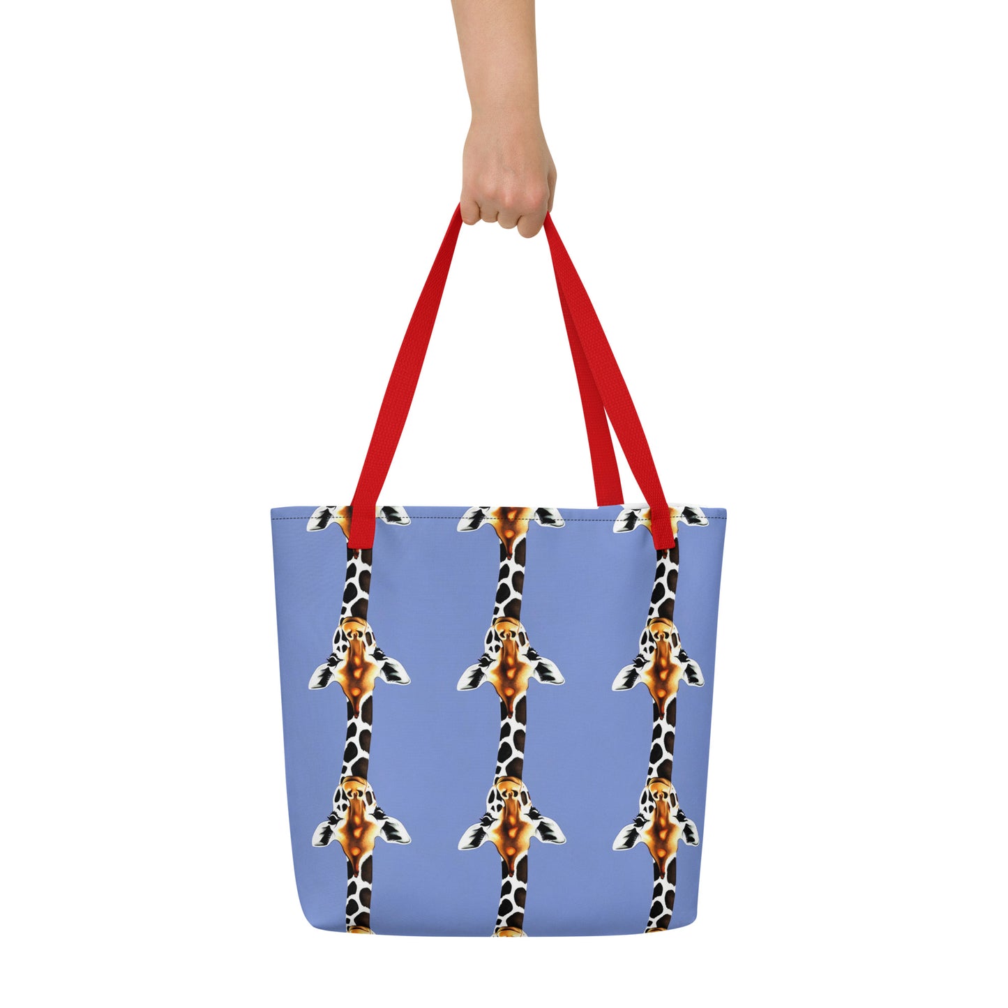 Large Tote Bag w/ Pocket - Giraffe Glow