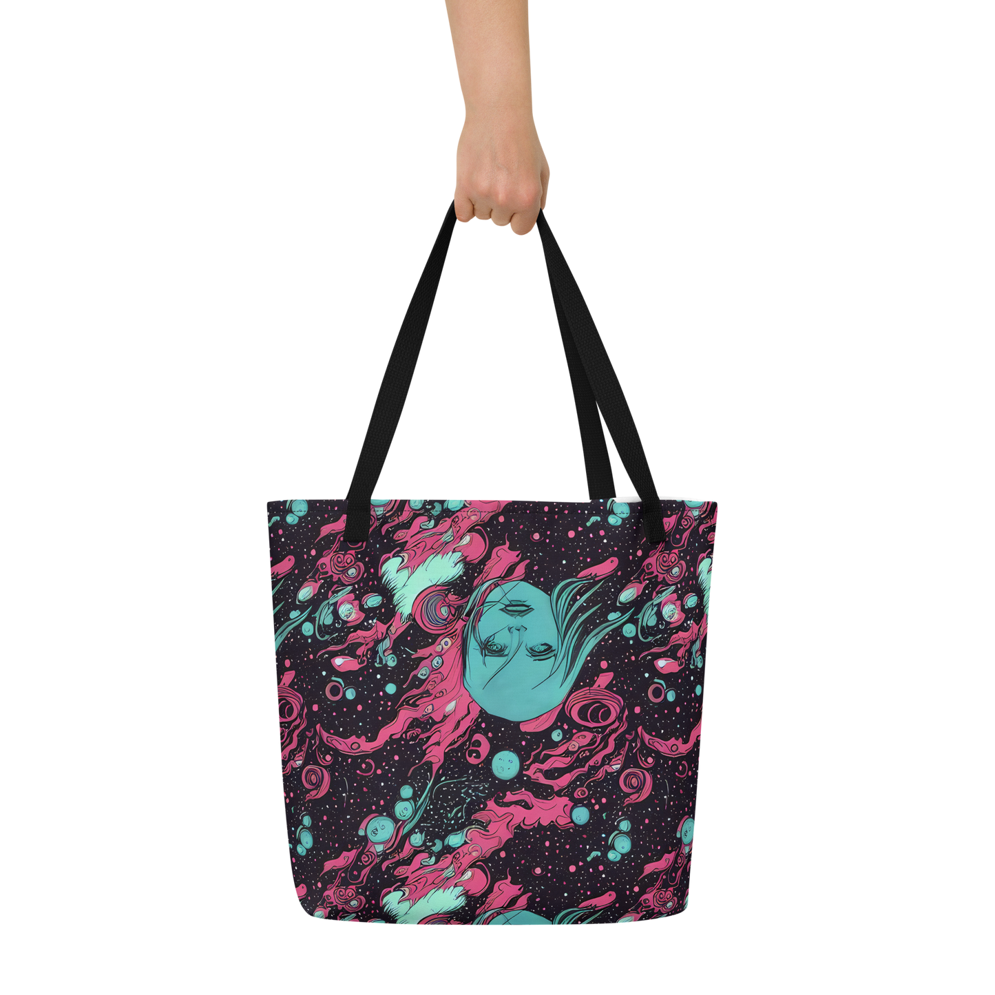 Large Tote Bag w/ Pocket - Spectral Dreamer