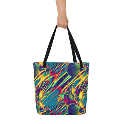 Large Tote Bag w/ Pocket - Cosmic Inferno