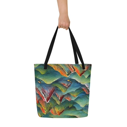 Large Tote Bag w/ Pocket - Elysian Terrain