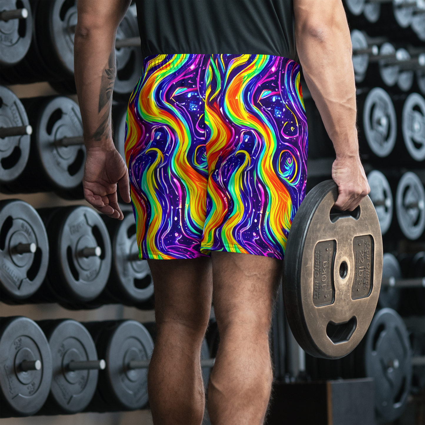 Men's Athletic Shorts - Galactic Flames