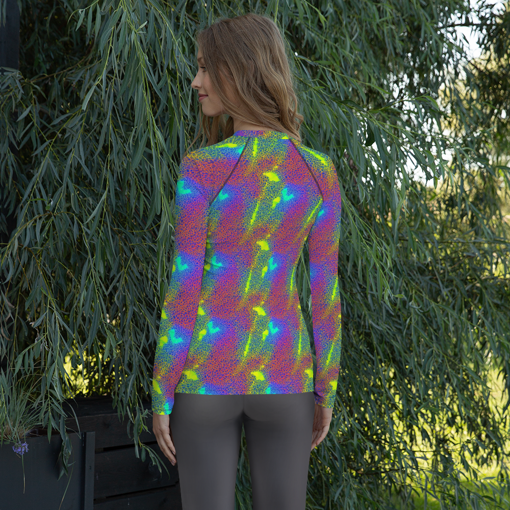 Women's Rash Guard - Prismatic Web