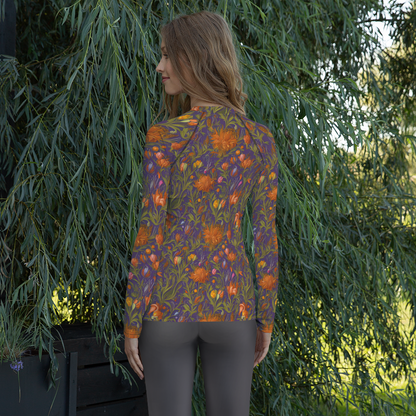 Women's Rash Guard - Botanical Nebula