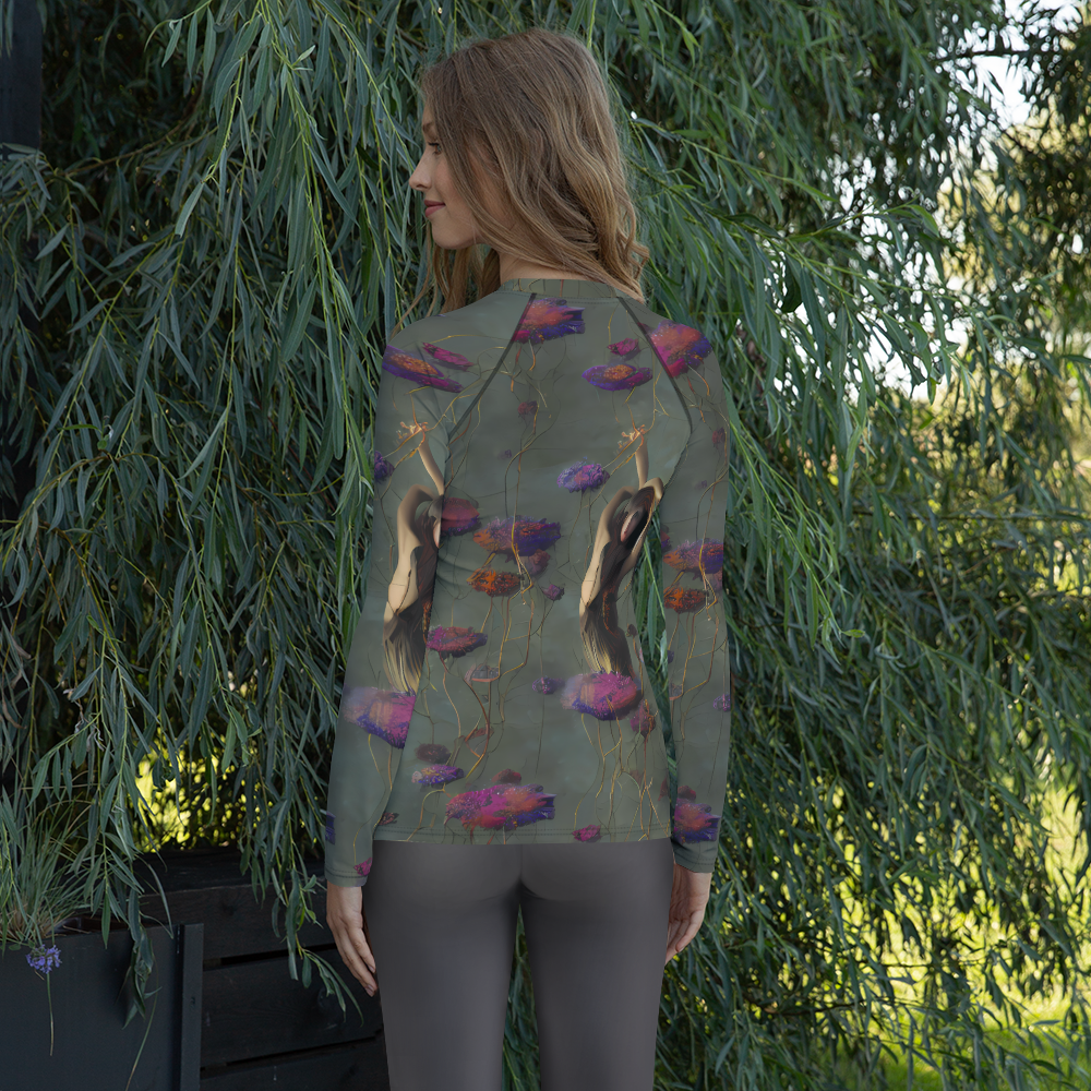 Women's Rash Guard - Ethereal Bloom
