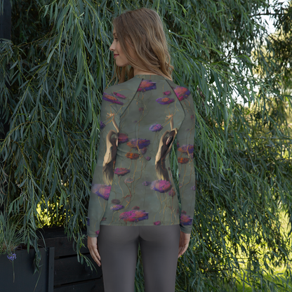 Women's Rash Guard - Ethereal Bloom