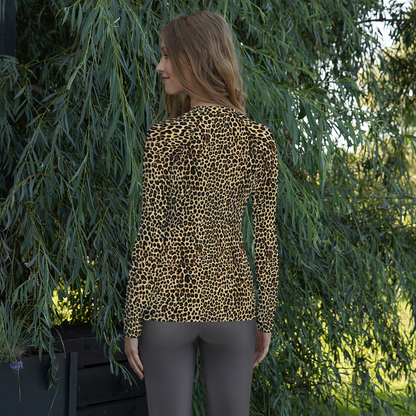 Women's Rash Guard - Cheetah Mosaic