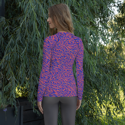 Women's Rash Guard - Sapphire Swirl