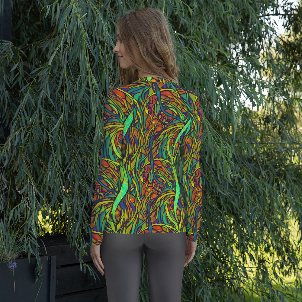 Women's Rash Guard - Cosmic Garden
