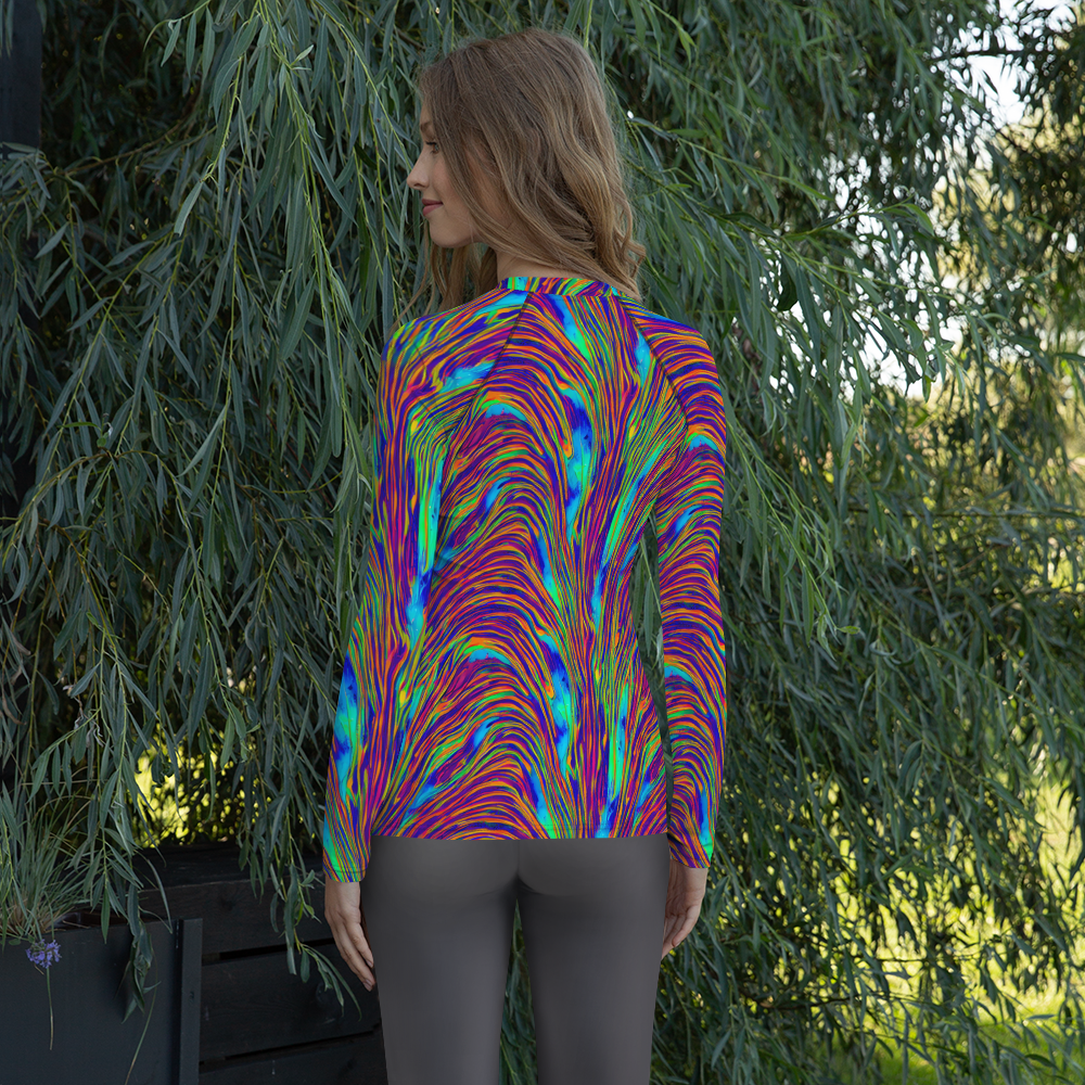 Women's Rash Guard - Lux Waves