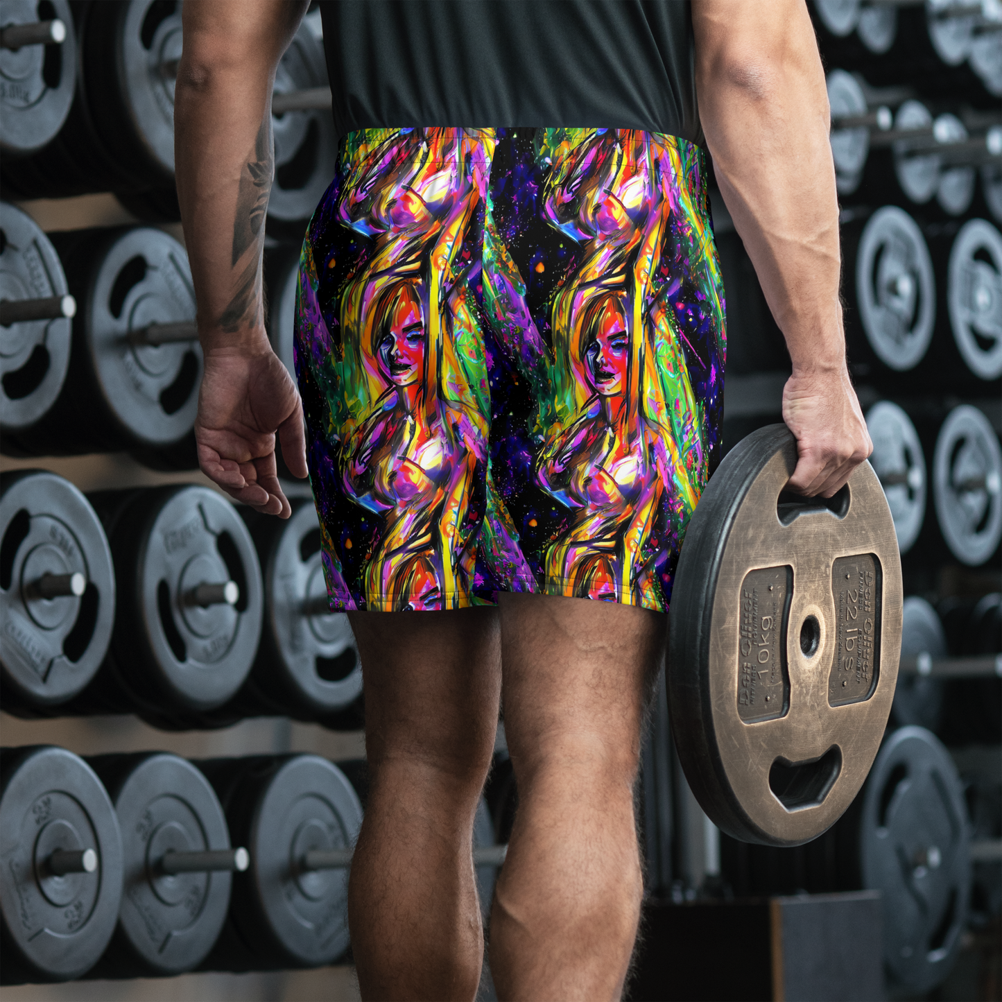 Men's Athletic Shorts - Galactic Flamenco