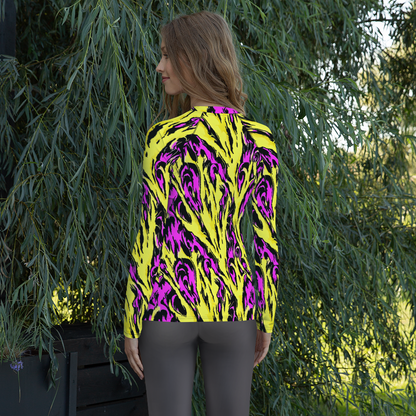 Women's Rash Guard - Neon Savanna