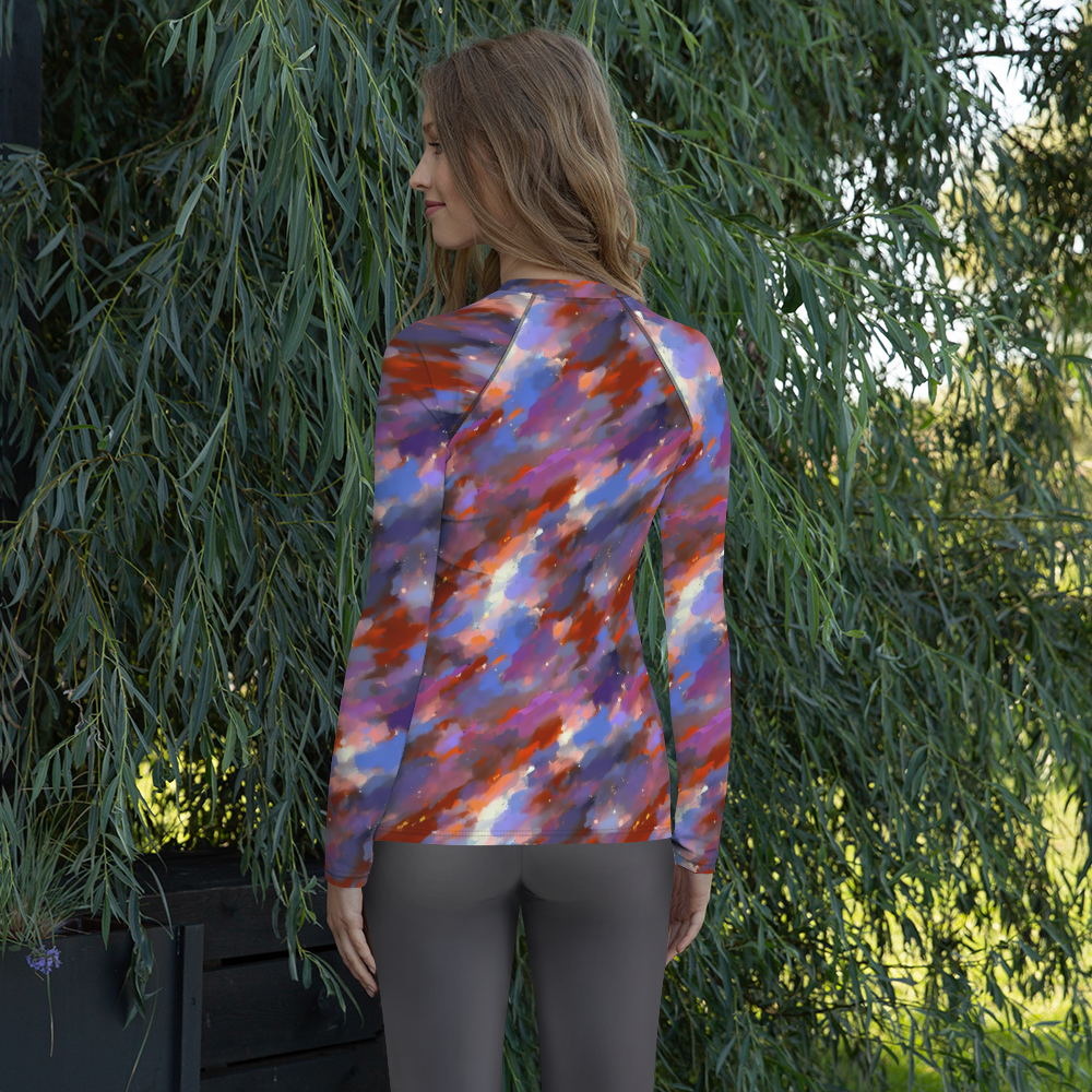 Women's Rash Guard - Celestial Brushstroke