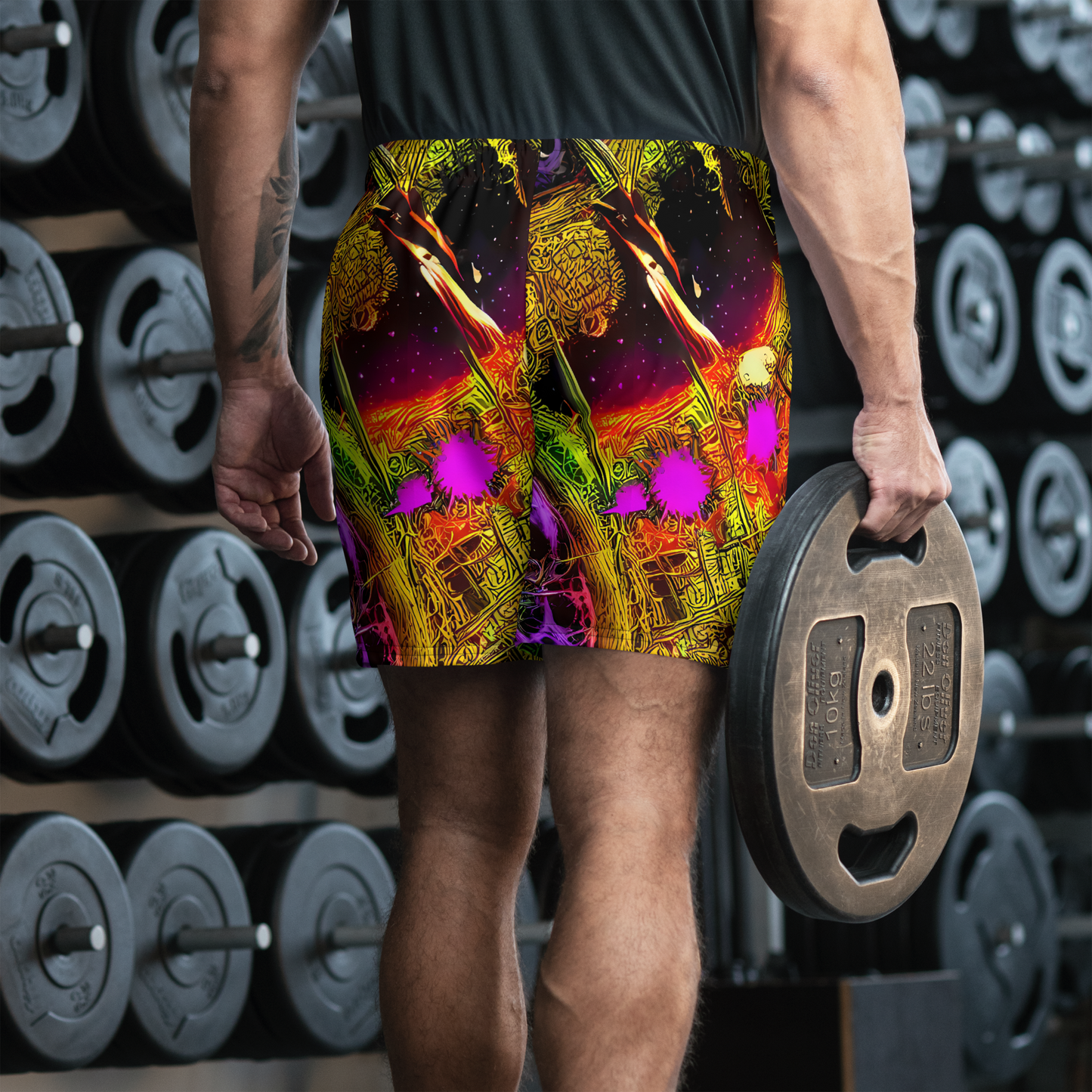 Men's Athletic Shorts - Neon Glyphworks
