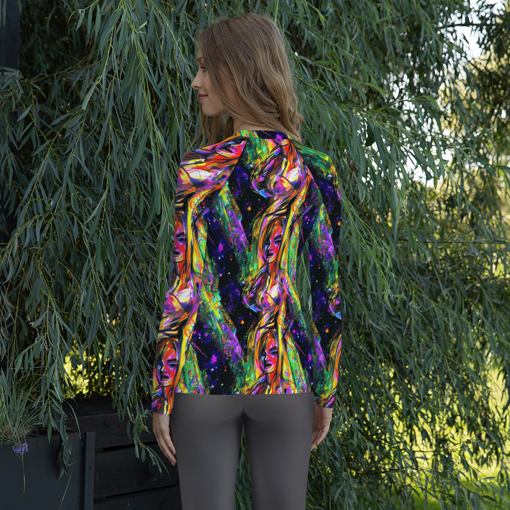Women's Rash Guard - Galactic Flamenco