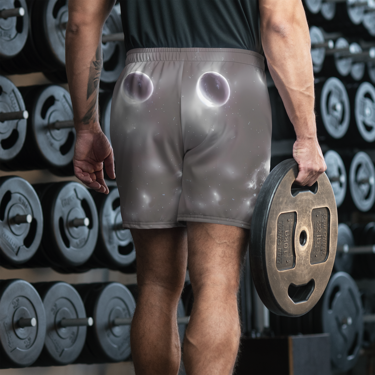 Men's Athletic Shorts - Silver Nebula