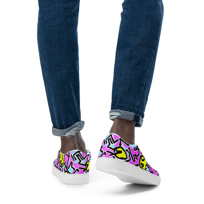 Men's Slip-On Canvas Shoes - Punk Doodles