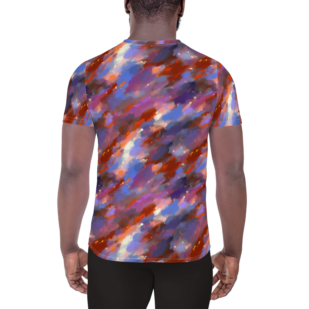 Men's Athletic T-Shirt - Celestial Brushstroke