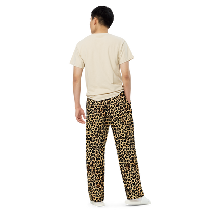 Wide-Leg Pants - Cheetah Mosaic
