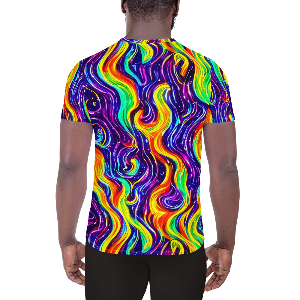 Men's Athletic T-Shirt - Galactic Flames