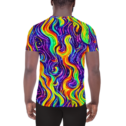 Men's Athletic T-Shirt - Galactic Flames