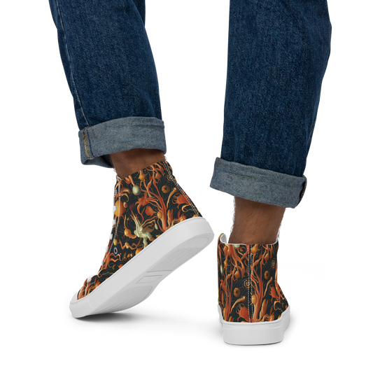 Men's High Top Canvas Shoes - Bosschaert's Nebula