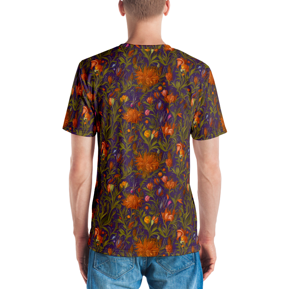 Men's Crew Neck T-Shirt - Botanical Nebula