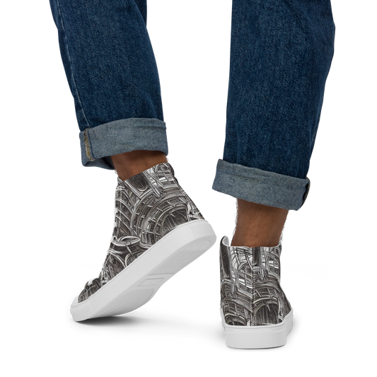 Men's High Top Canvas Shoes - Piranesi's Dream