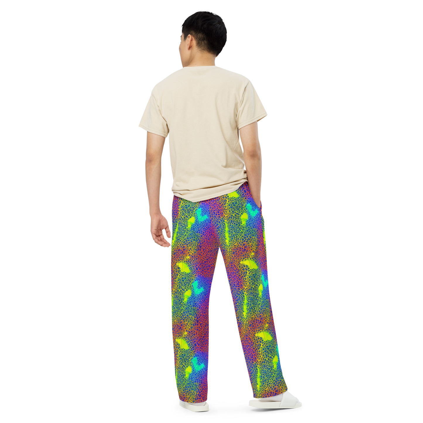 Wide-Leg Pants - Prismatic Web