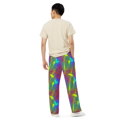 Wide-Leg Pants - Prismatic Web