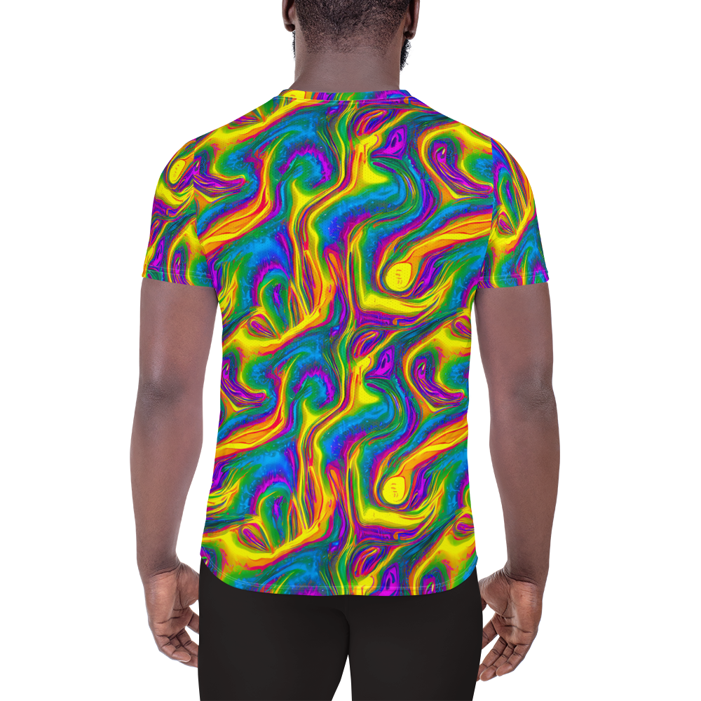 Men's Athletic T-Shirt - Electric Aurora
