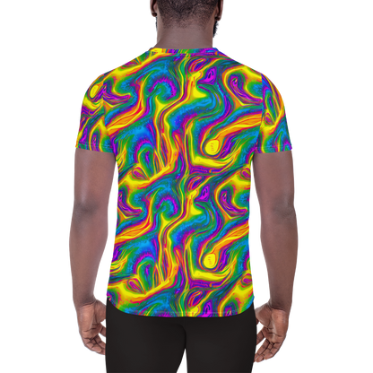 Men's Athletic T-Shirt - Electric Aurora