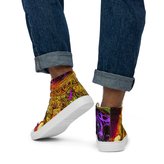 Men's High Top Canvas Shoes - Neon Glyphworks