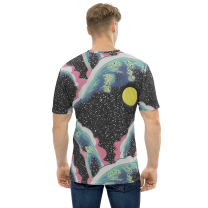 Men's Crew Neck T-Shirt - Lunar Waves