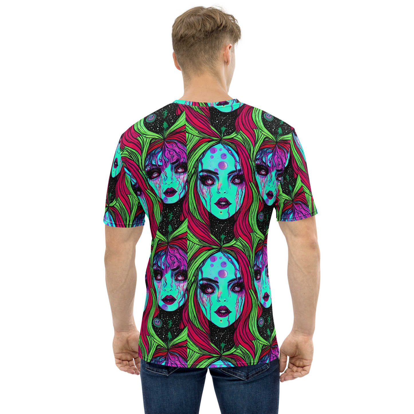 Men's Crew Neck T-Shirt - Luminous Nightfall