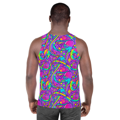 Men's Tank Top - Neon Galaxy Whirl