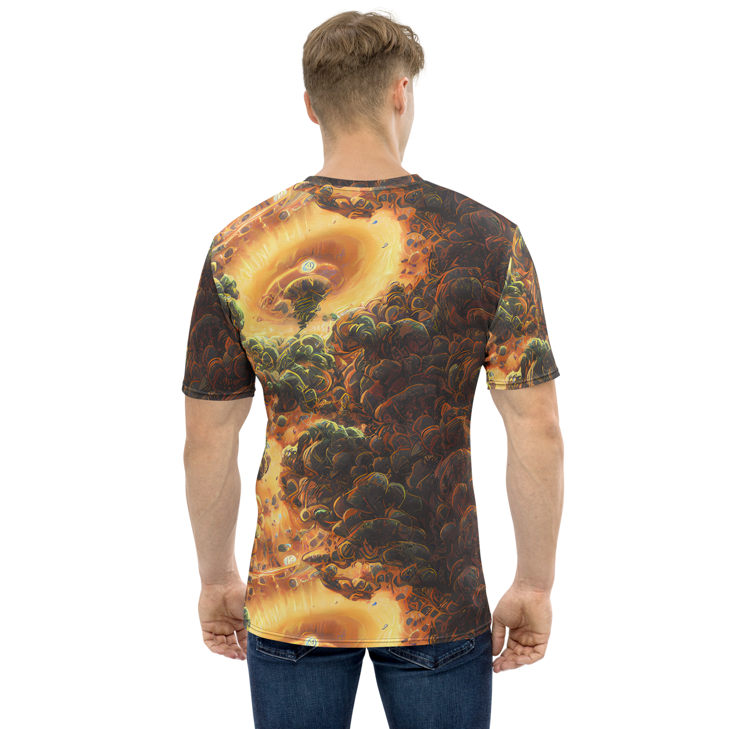 Men's Crew Neck T-Shirt - Volcanic Cascade