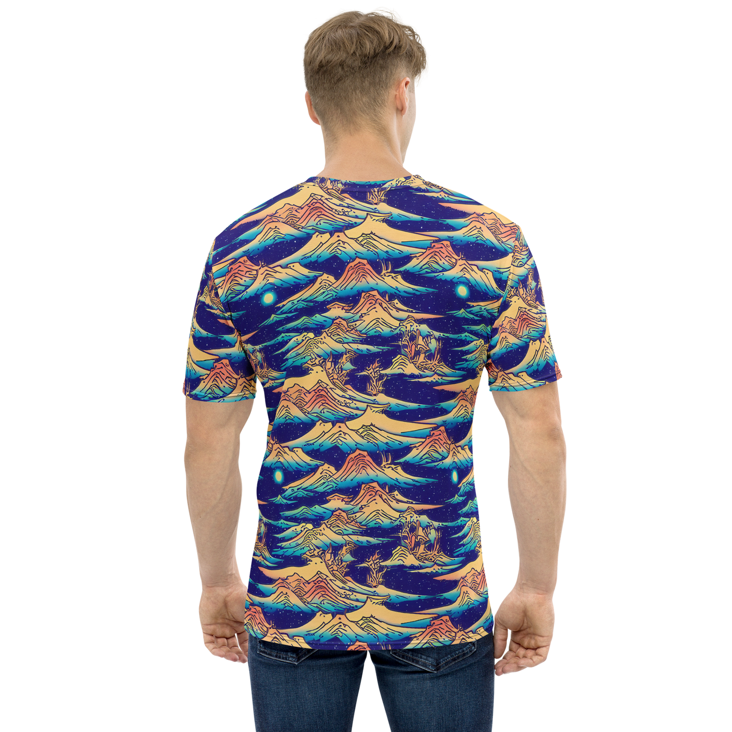 Men's Crew Neck T-Shirt - Mystical Mountain Mirage