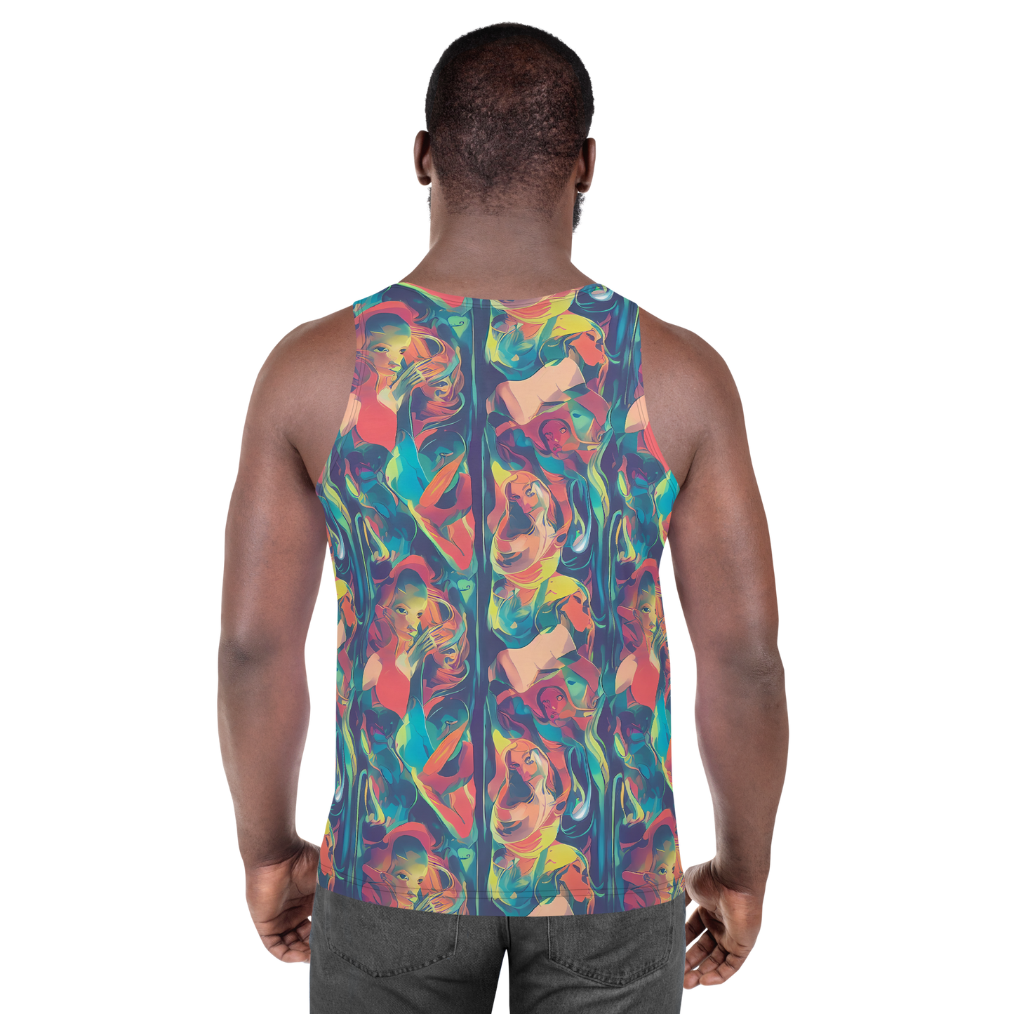 Men's Tank Top - Neon Aurora